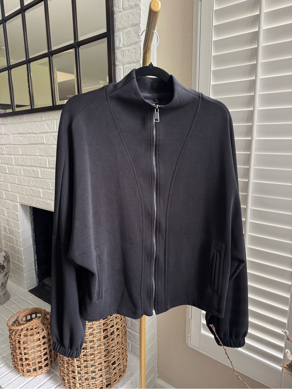 Ariella USA Scuba Full-Zip Paneled Sweatshirt